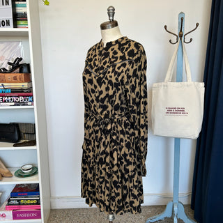 Robe mi-longue à motif léopard Garcia