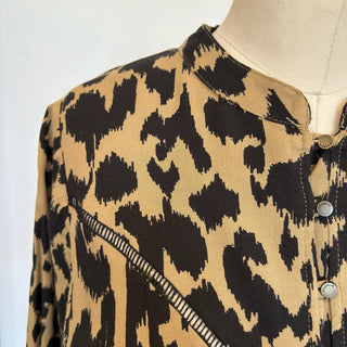 Robe mi-longue à motif léopard Garcia