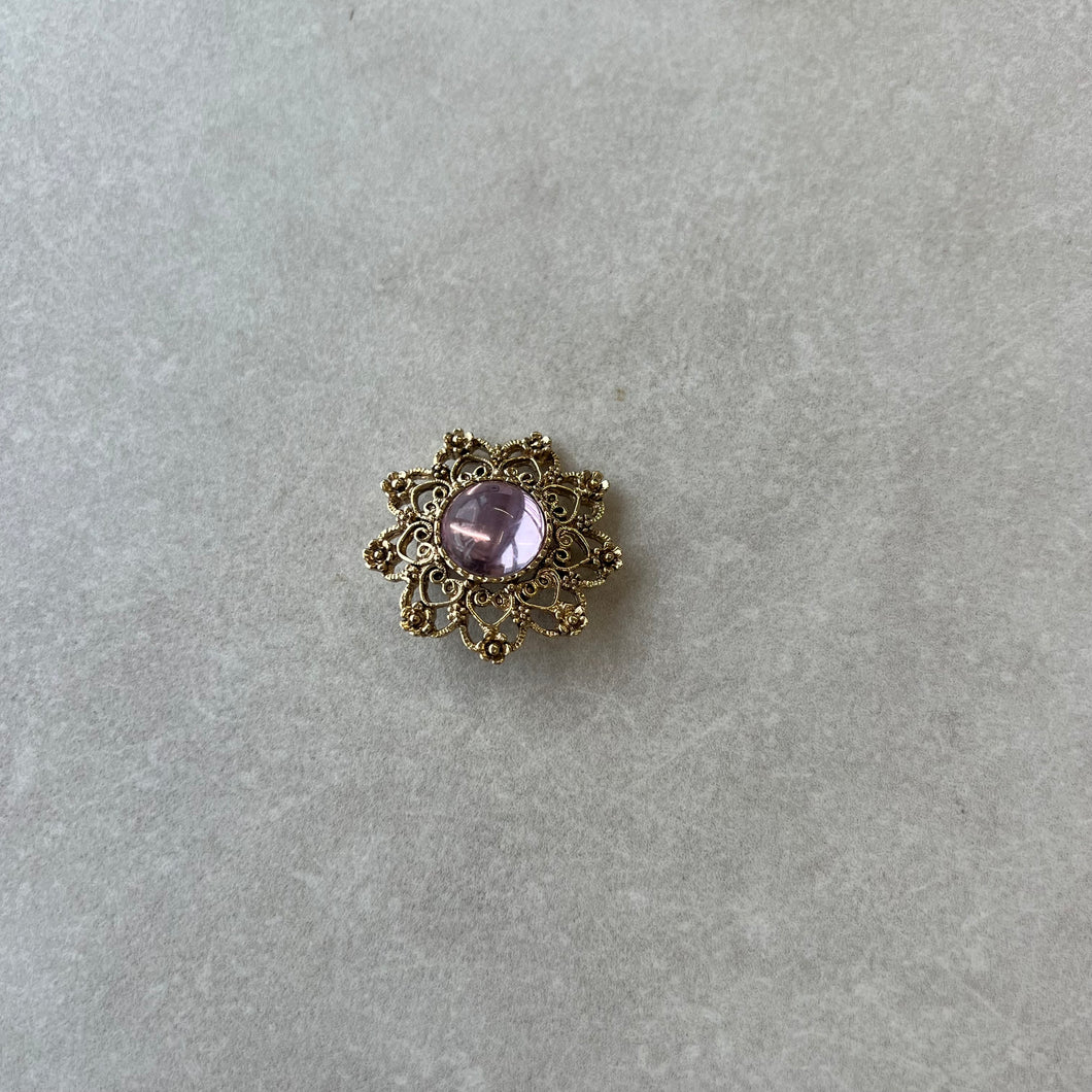 Broche pierre violette