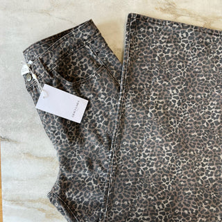 Pantalon jeans Socca léopard Grace & Mila