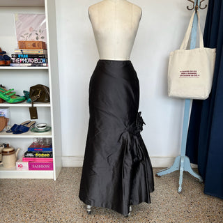 Jupe en soie grise Ariane Carle Design