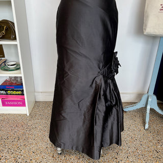 Jupe en soie grise Ariane Carle Design
