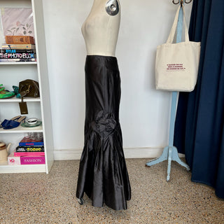 Jupe en soie grise Ariane Carle Design