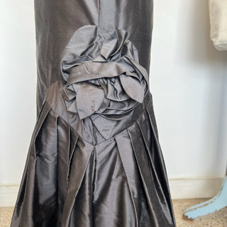 Jupe en soie grise Ariane Carle Design