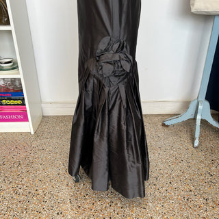 Jupe en soie grise Ariane Carle Design