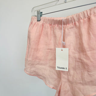 Short en lin rose Vitamin A