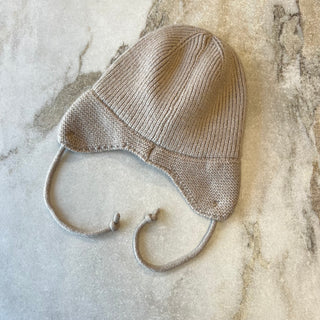 Tuque tricot doublé avec oreilles et cordons pour enfant Deux par Deux