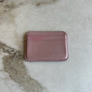 Porte-cartes rose en cuir Balenciaga