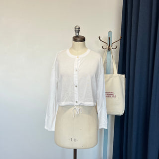 Chandail cardigan blanc Oui