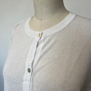 Chandail cardigan blanc Oui