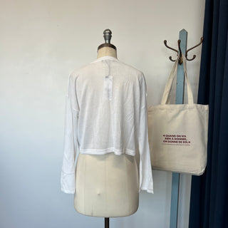 Chandail cardigan blanc Oui