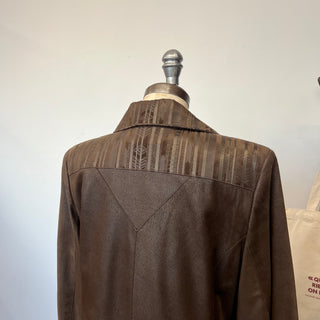 Manteau en cuir brun Lavoie Morin cuir et fourrures