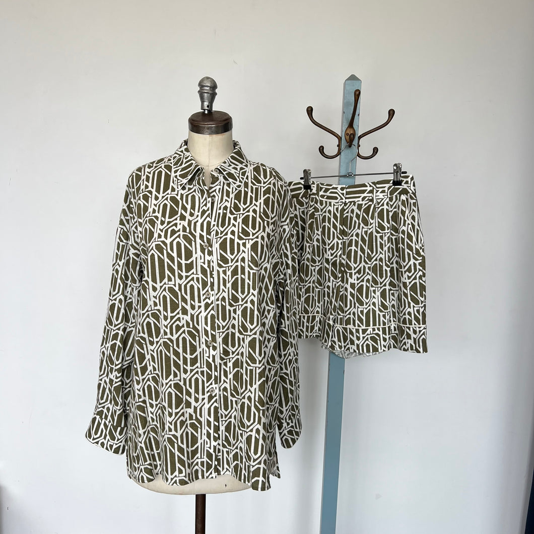 Ensemble short et chemise Diane Von Furstenberg