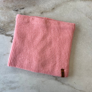 Cache-cou mi-saison tricot pour enfants Deux par Deux rose