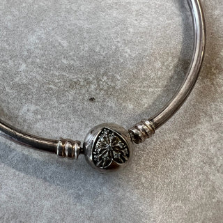 Bracelet rigide cœur argent 925 Pandora