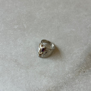 Bague asymétrique argent 925