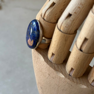 Bague pierre bleu