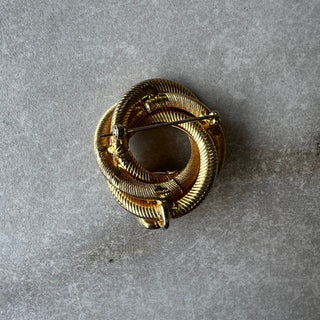 Broche torsadée vintage