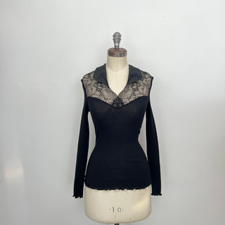 Chandail dentelle et collet Oscalito