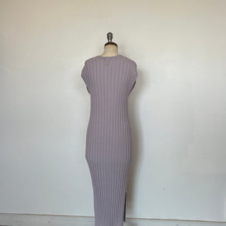 Robe mauve lavande Paper Label Nadia Wide Rib