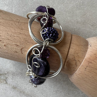 Bracelet artisanal - mauve