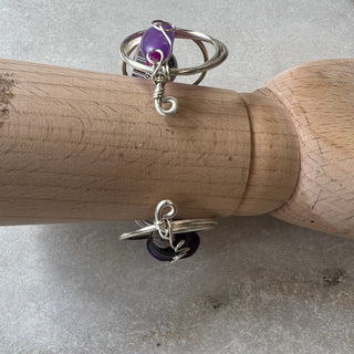 Bracelet artisanal - mauve