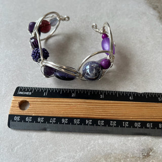 Bracelet artisanal - mauve