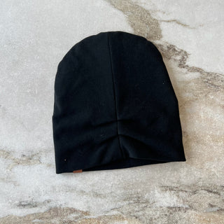 Tuque mi-saison jersey noir Deux par Deux 3/6 ans