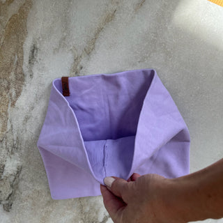 Cache-cou mi-saison jersey mauve Deux par Deux 7/14 ans