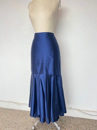 Jupe en soie bleue Ariane Carle Design