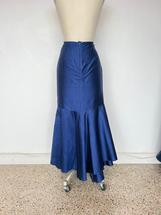 Jupe en soie bleue Ariane Carle Design
