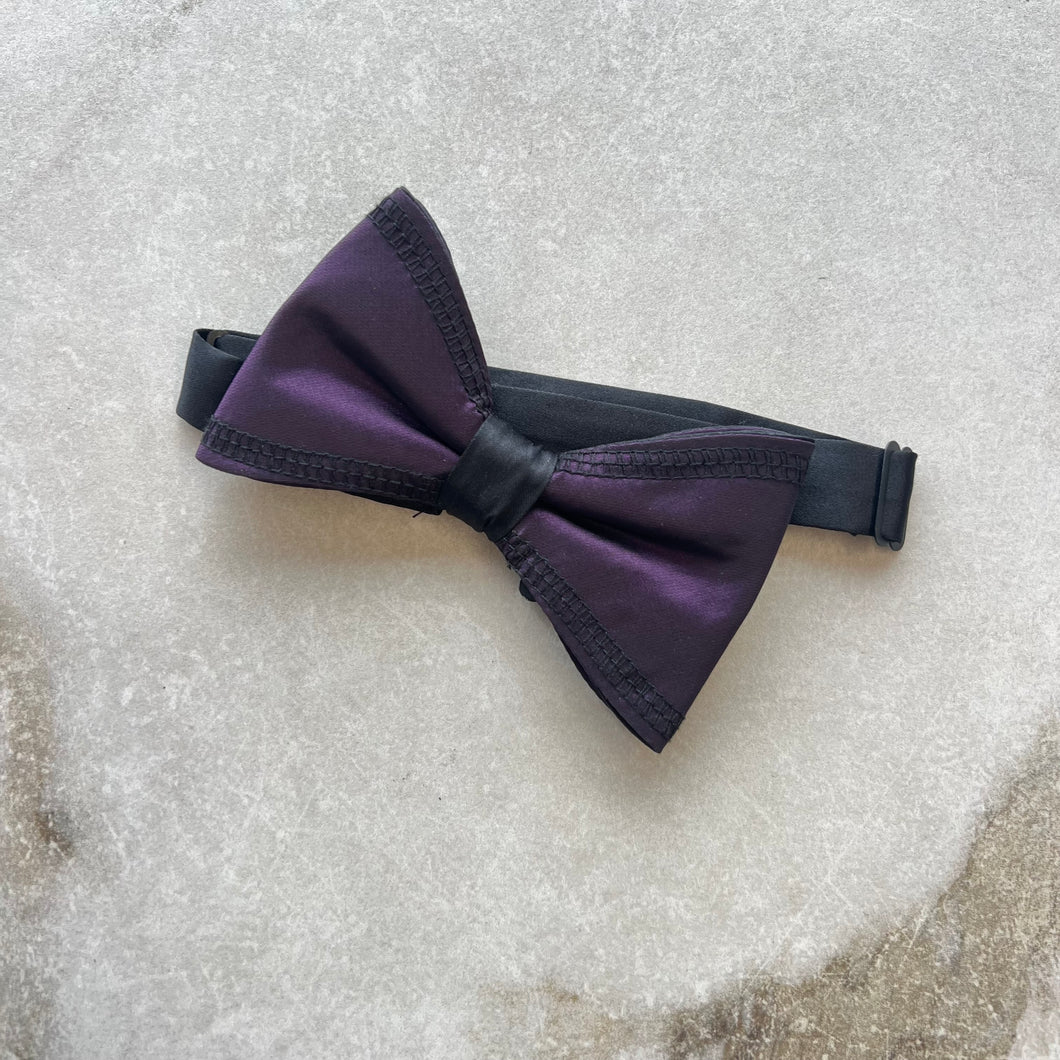 Noeud papillon mauve et noir Philippe Dubuc