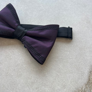 Nœud papillon et foulard mauve et noir Philippe Dubuc