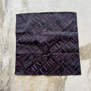 Nœud papillon et foulard mauve et noir Philippe Dubuc