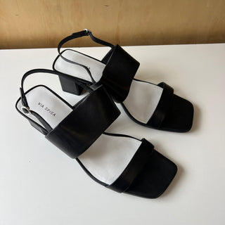 Sandales à talon en cuir Via Spiga