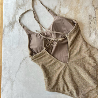 Maillot de bain une pièce doré Beach Life