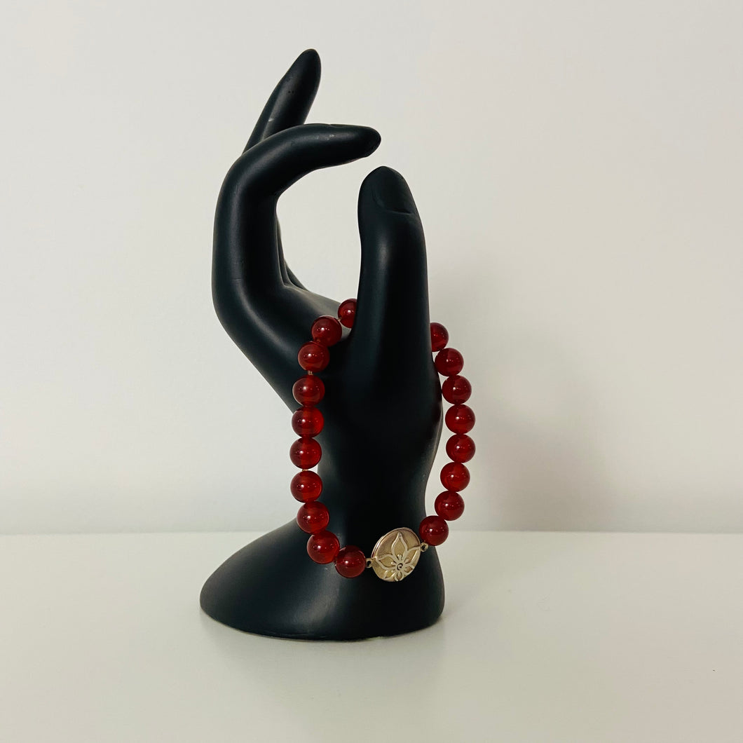 Bracelet à perle rouge